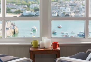 Enjoy a leisurely cup of tea, while admiring the view. 