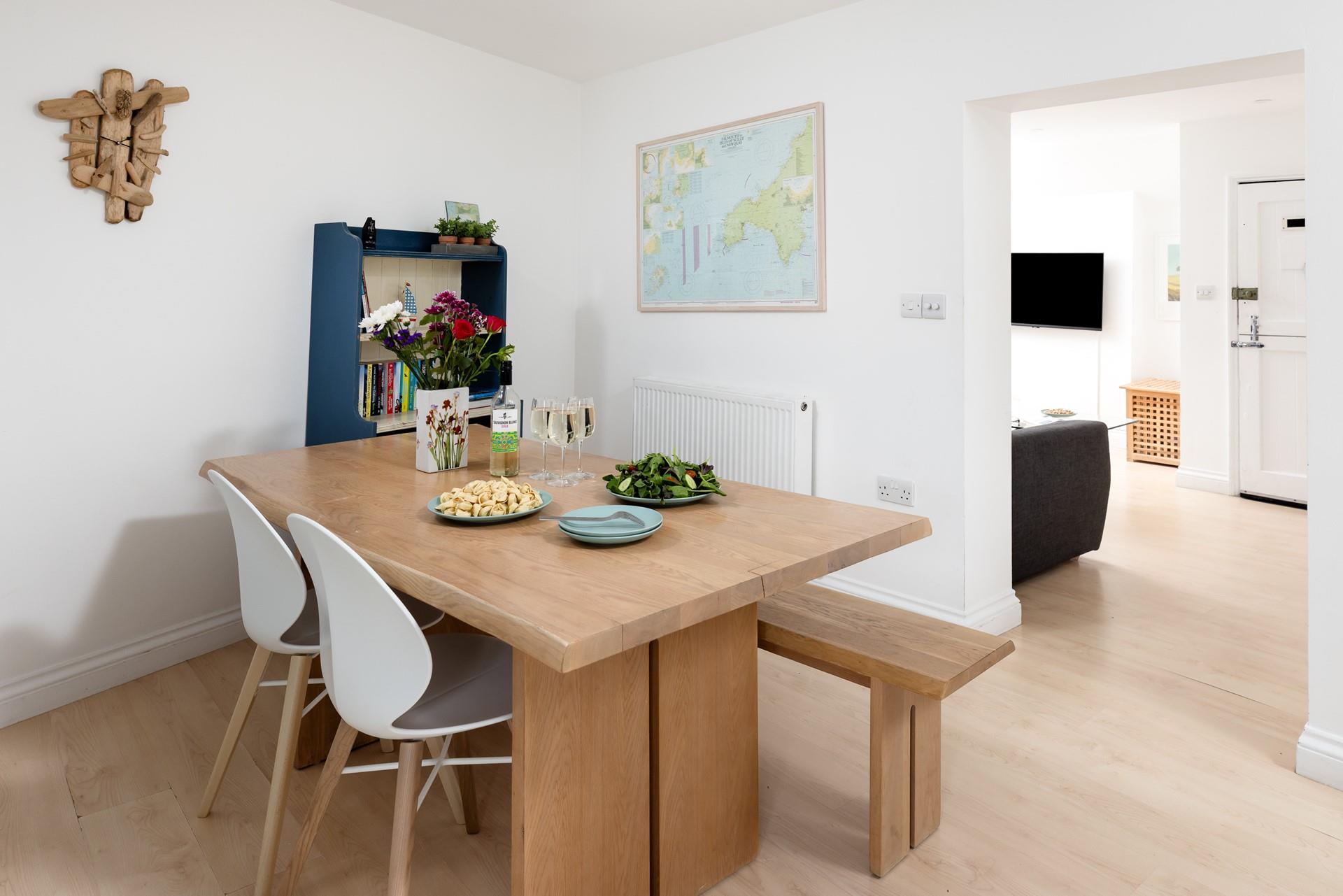 Gather round the dining table for holiday mealtimes.