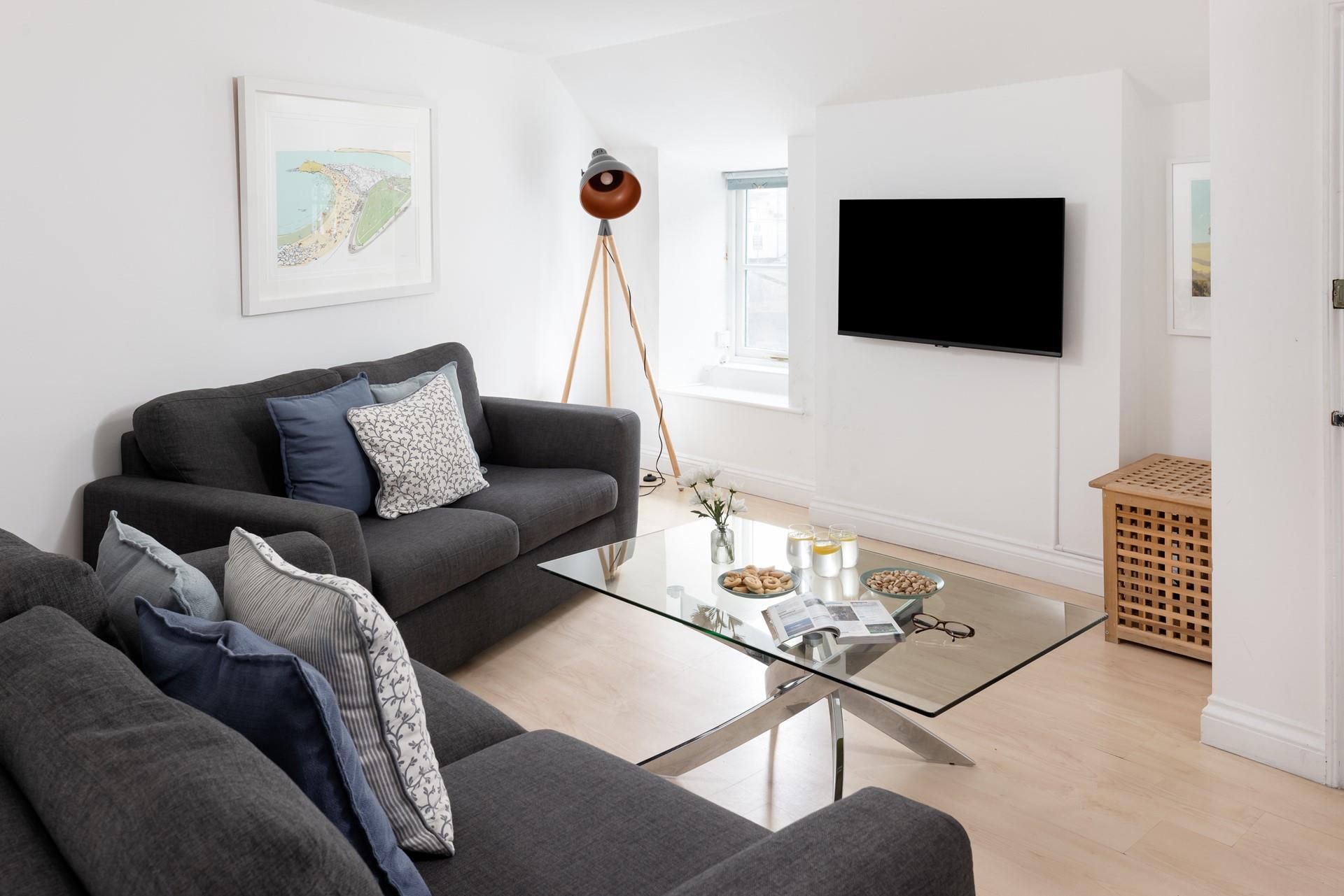 Relax in the calming lounge after a day of exploring.