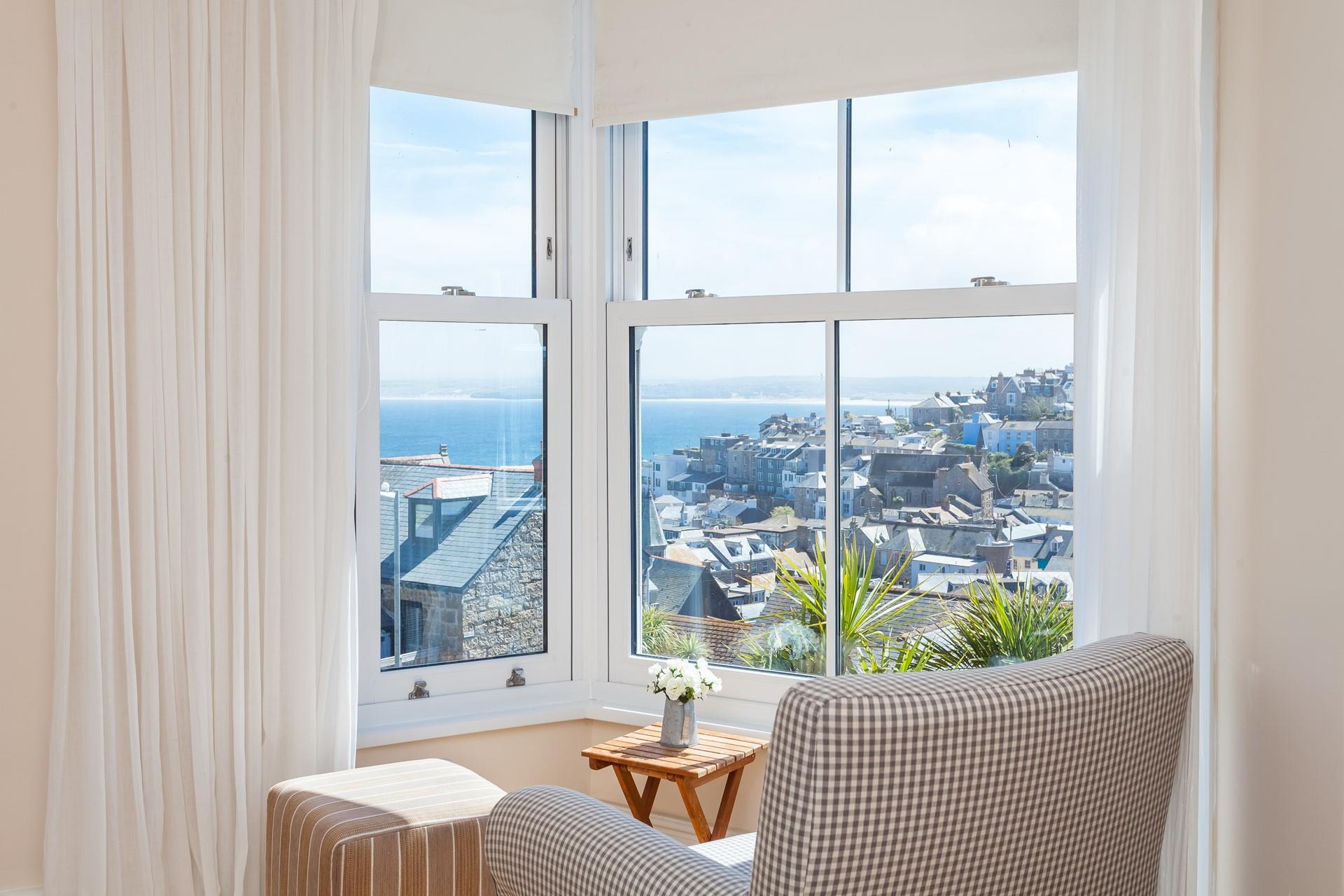 Gaze over the changing colours of the sea, beautiful all year round. 