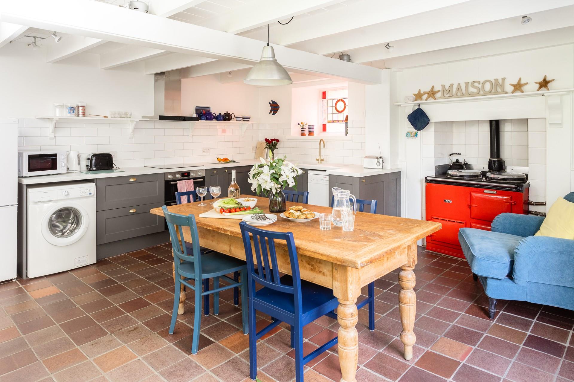 The well-equipped kitchen is perfect for rustling up delicious meals for the whole family to enjoy.