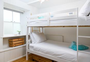 The bunk bedroom is ideal for kids or teenagers.