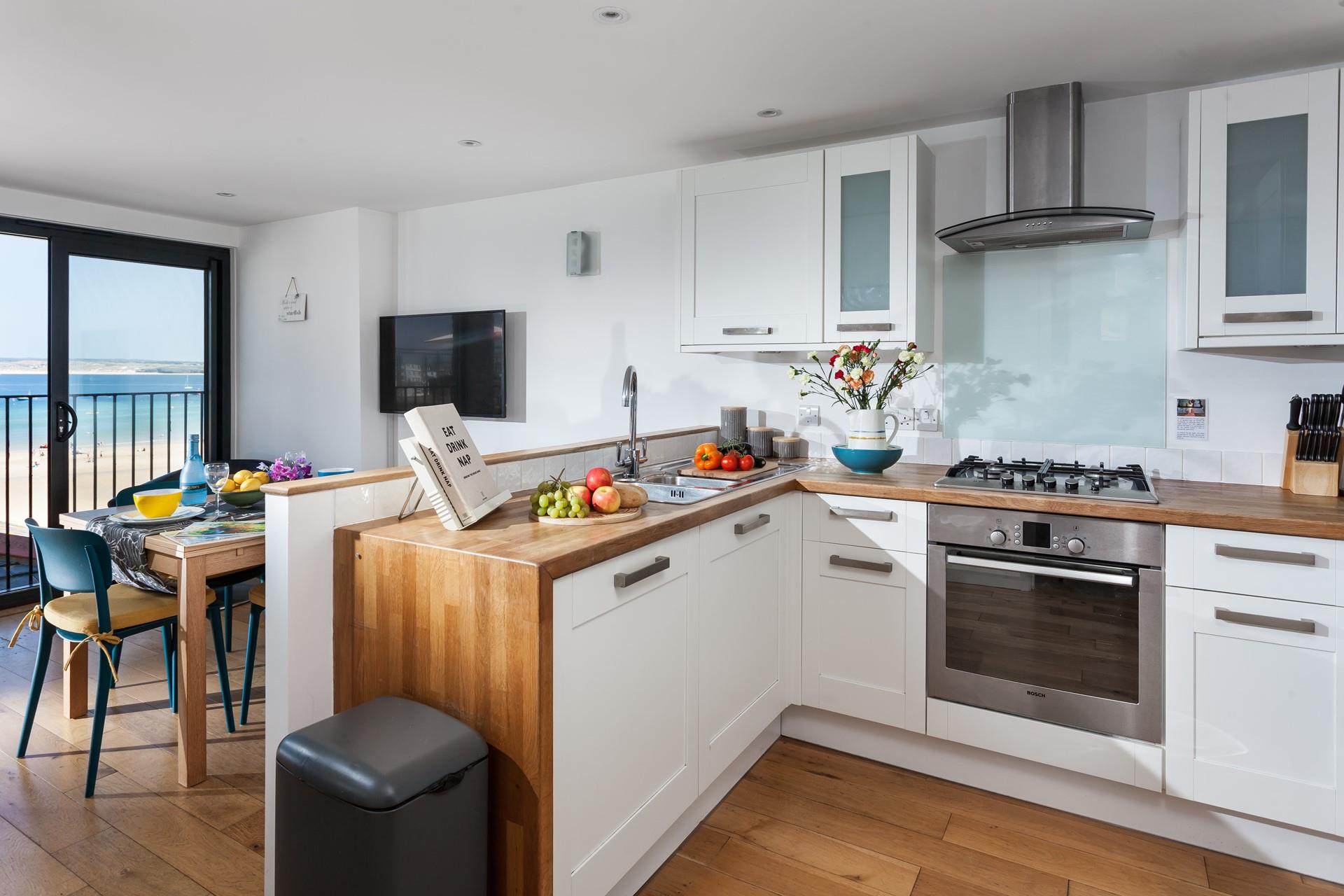 The open plan living helps to create a spacious, free-flowing feel.