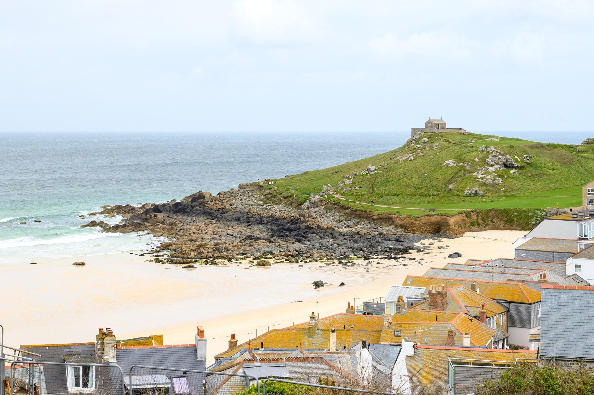 A delightful view over the beach, the perfect view for watching the sun come down.