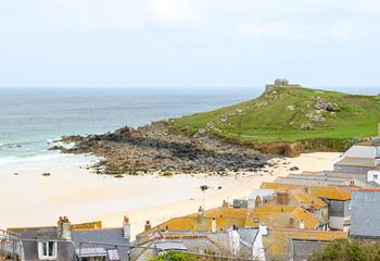 A delightful view over the beach, the perfect view for watching the sun come down.