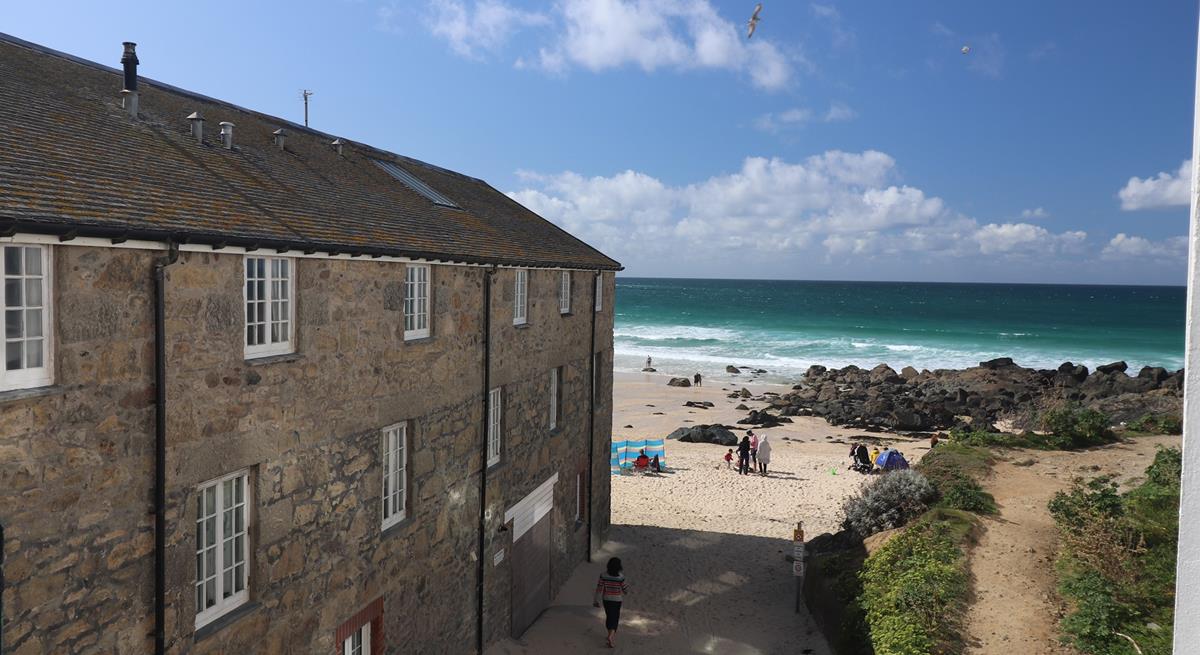 View of slipway which runs below the apartment.