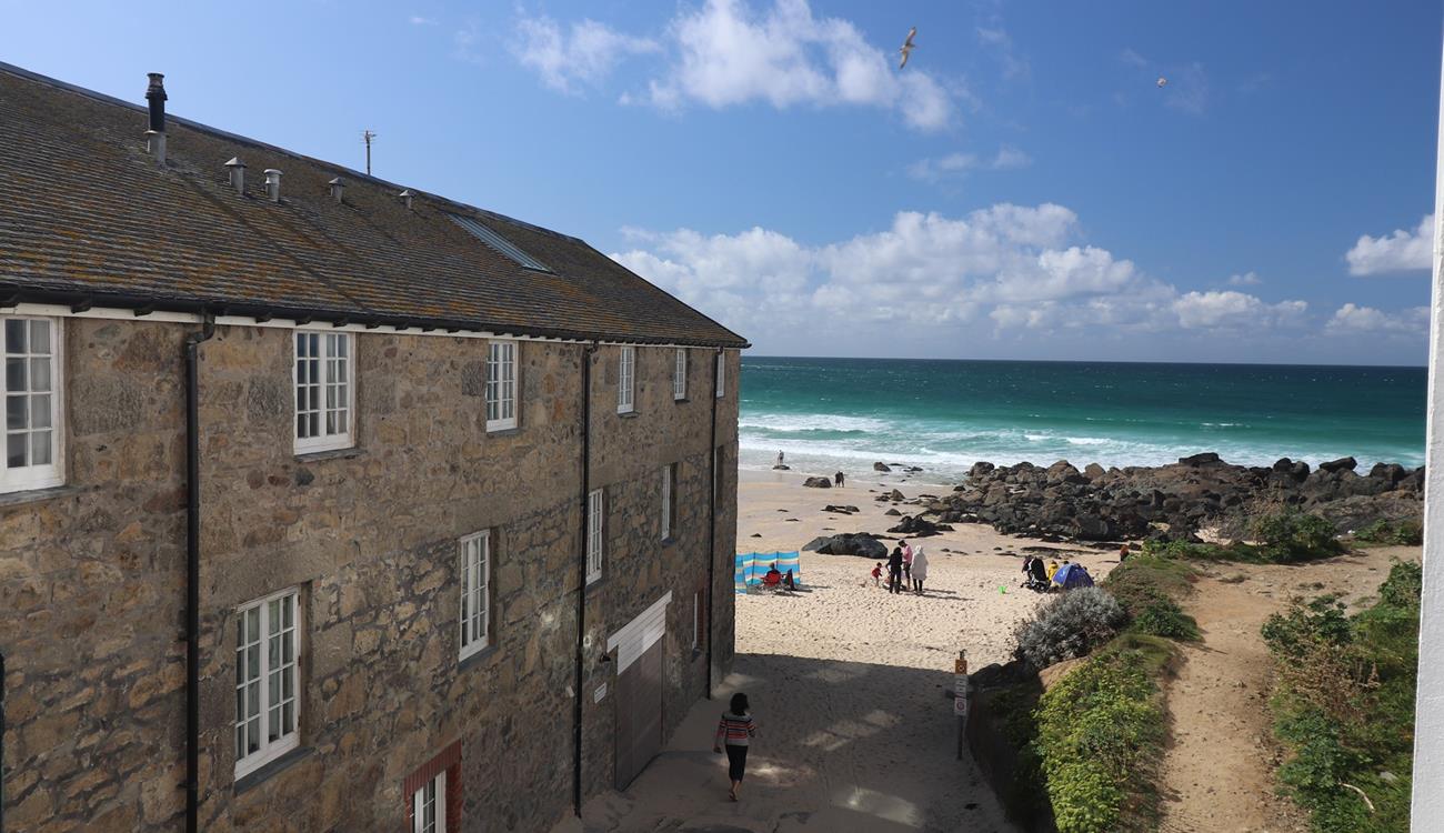 View of slipway which runs below the apartment.