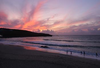 Watch a stunning sunset on the beach before wandering back to your apartment to cosy into bed.