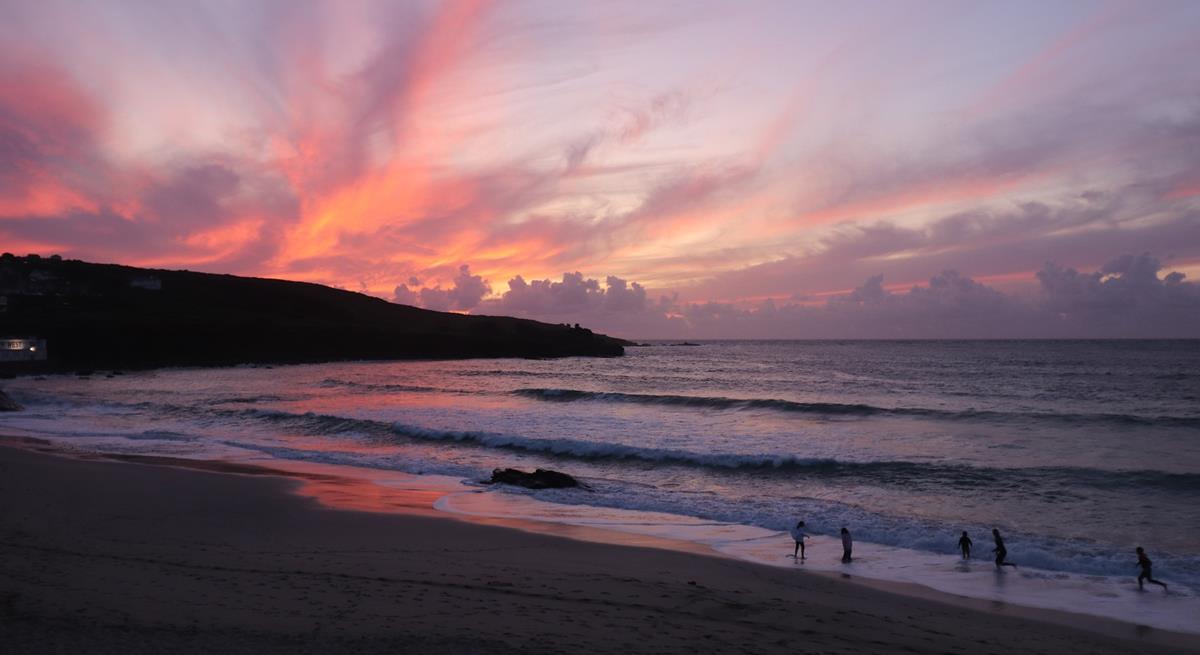 Watch a stunning sunset on the beach before wandering back to your apartment to cosy into bed.