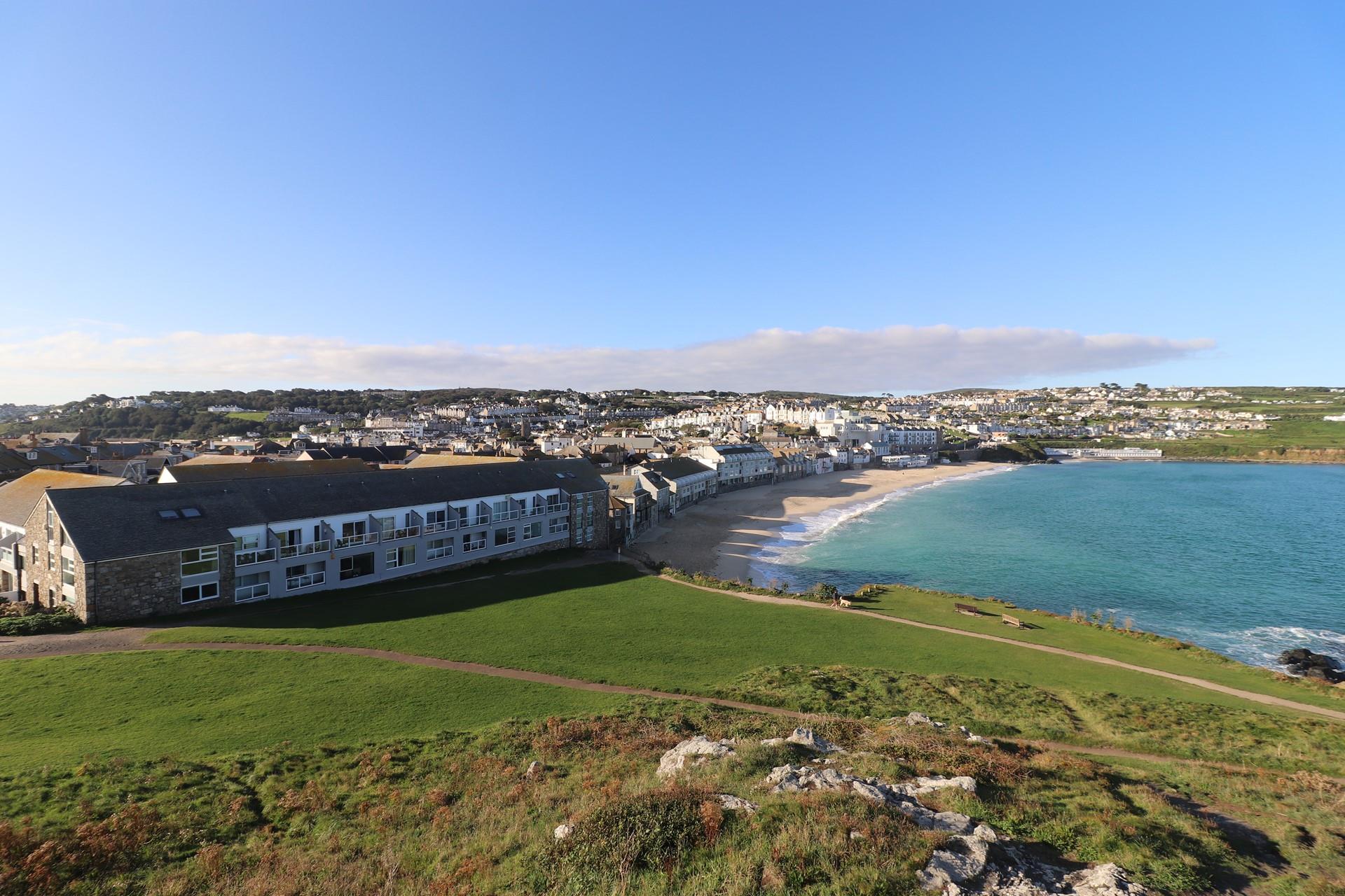 Why not learn a new skill on your holiday? Surfing is popular at Porthmeor beach.