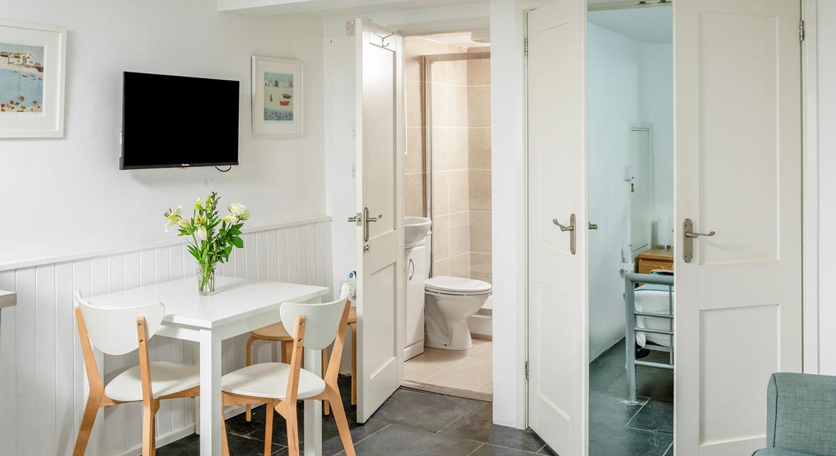 The apartment has a lovely open plan arrangement. 