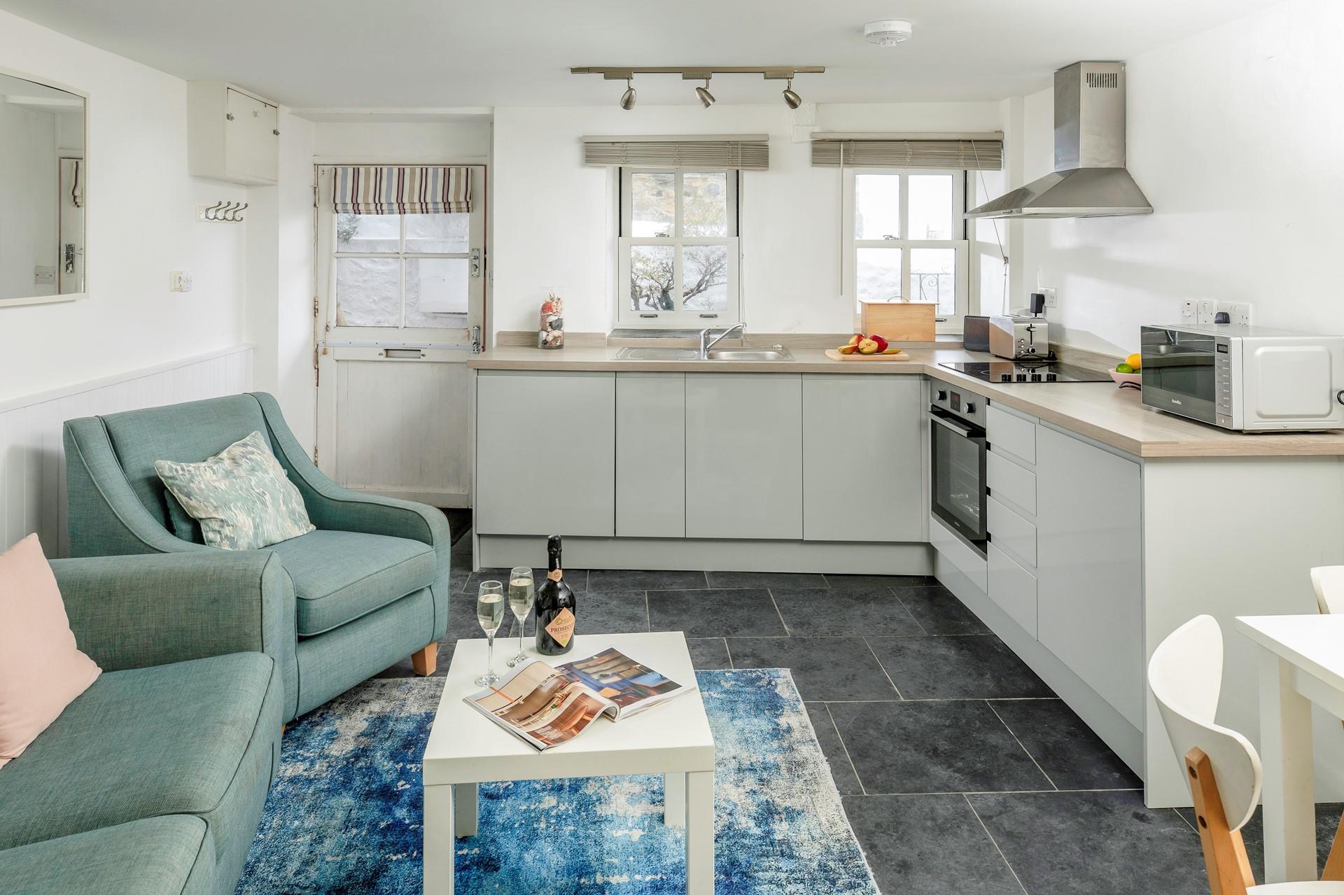 Cook up a storm in the modern kitchen area.