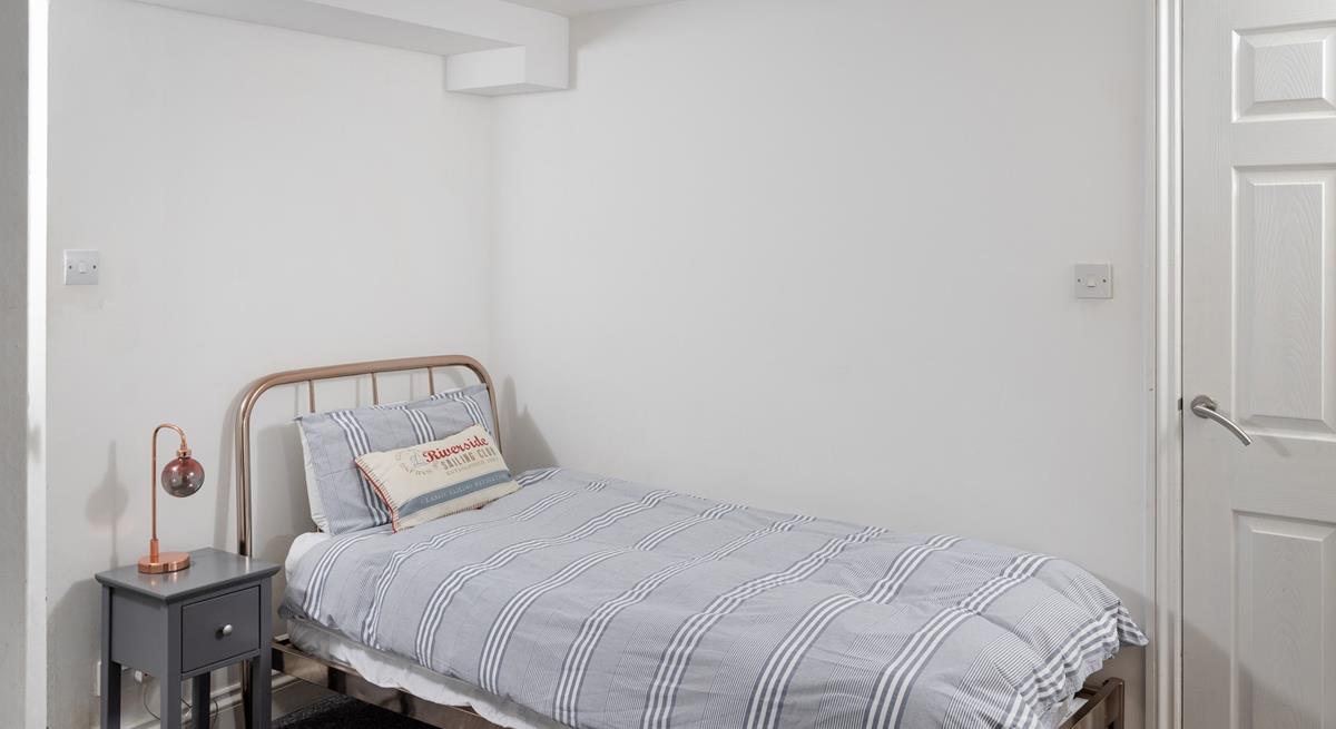 Nautical stripes are a nod to the seaside location of Blue Horizon.