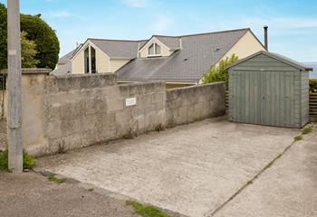 There's a private parking space with storage for all your beach gear.