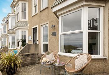 Unwind on the sea-facing terrace enjoying the view.