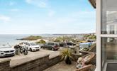 The view from the living area looks across to Porthmeor beach. - Thumbnail Image