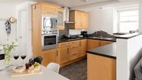 The kitchen has all the modern amenities you need.