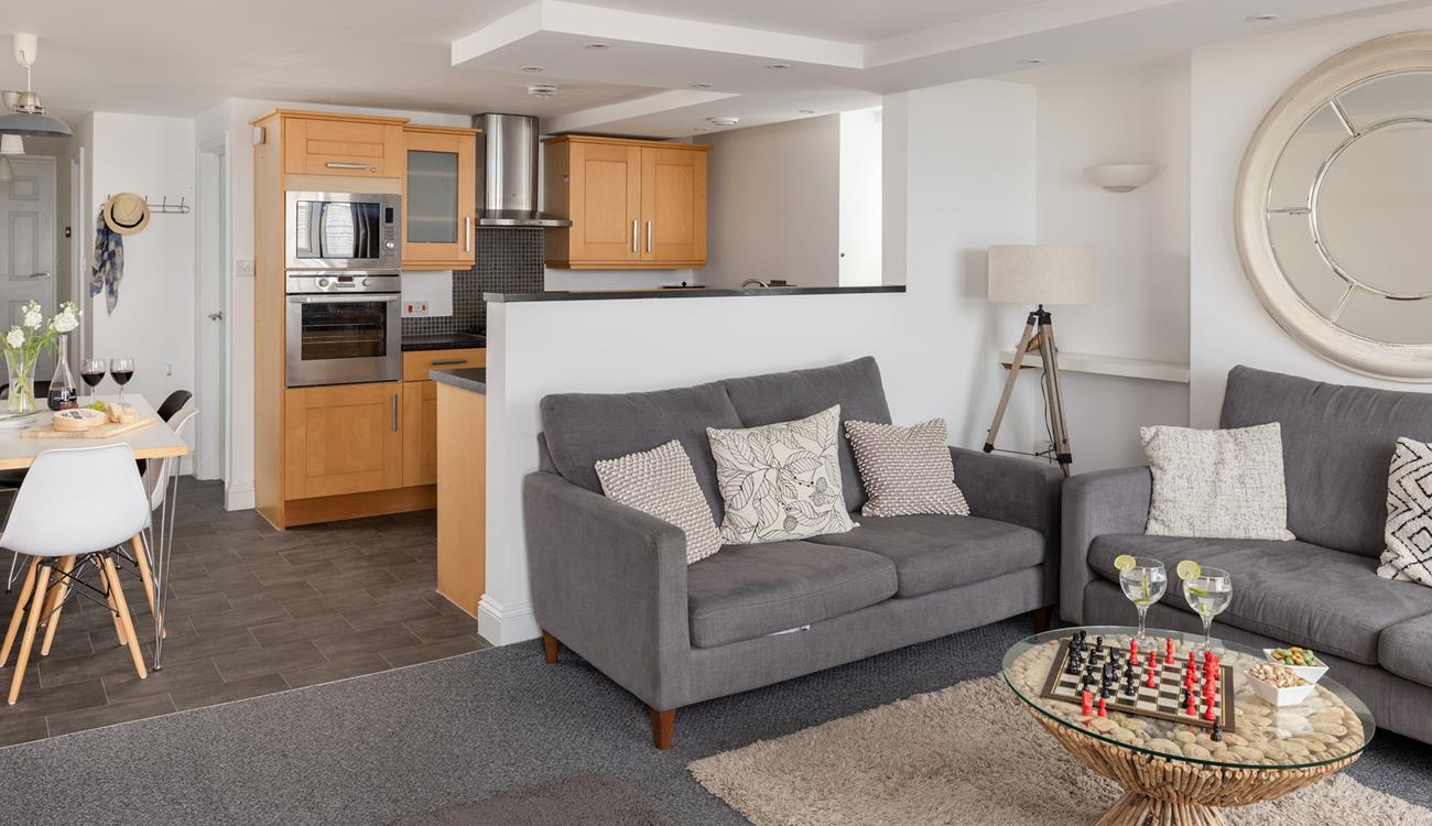 Make the most of time together in the open plan living area.