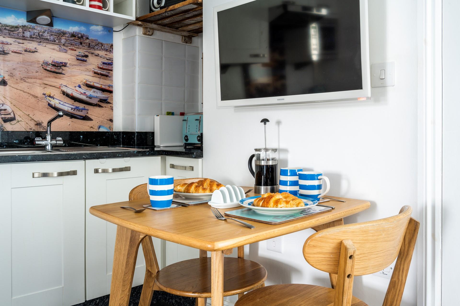 Tuck into a hearty breakfast of fresh pastries before heading out for the day.