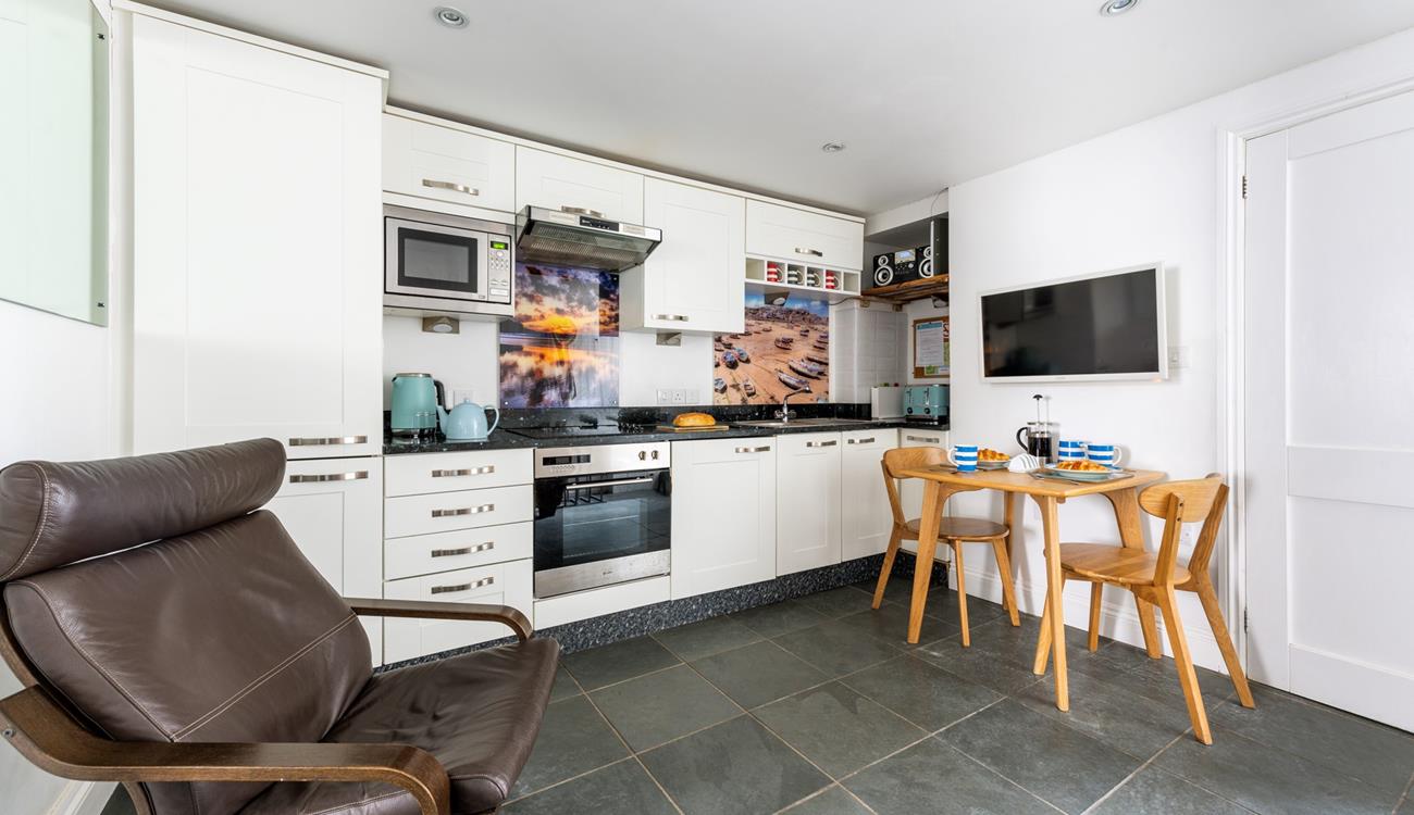 Though compact the living space has been carefully thought out to ensure guests have everything they need and more!