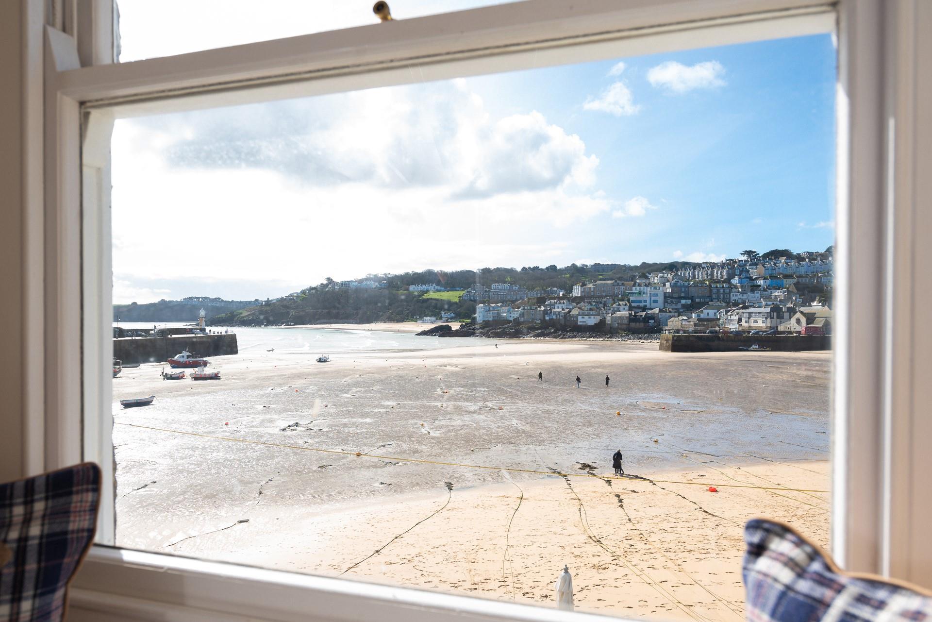 Step out the door onto the harbour for a morning dip.
