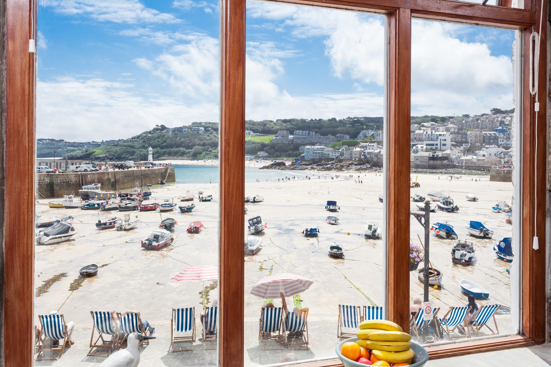 The stunning view across the Harbour and onto Smeaton's Pier is truly special.