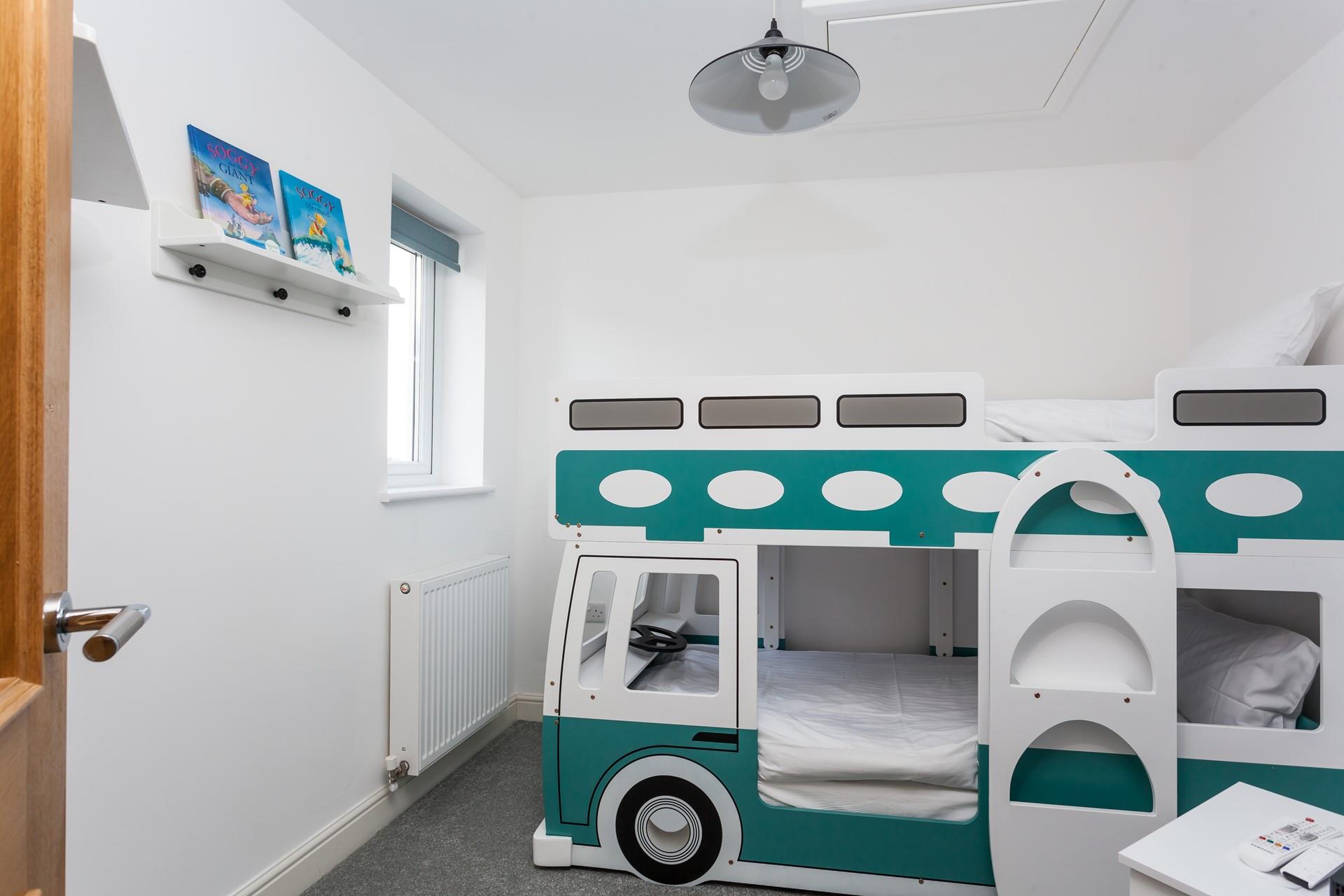 The kids will love the camper van bunk beds!