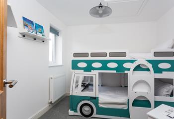 The kids will love the camper van bunk beds!