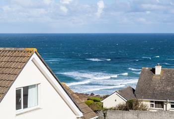 Gaze out at the captivating 180-degree views of St Ives Bay.
