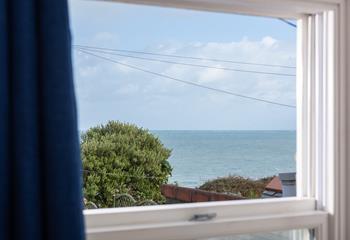 Enjoy beautiful sea views from the comfort of your bedroom.