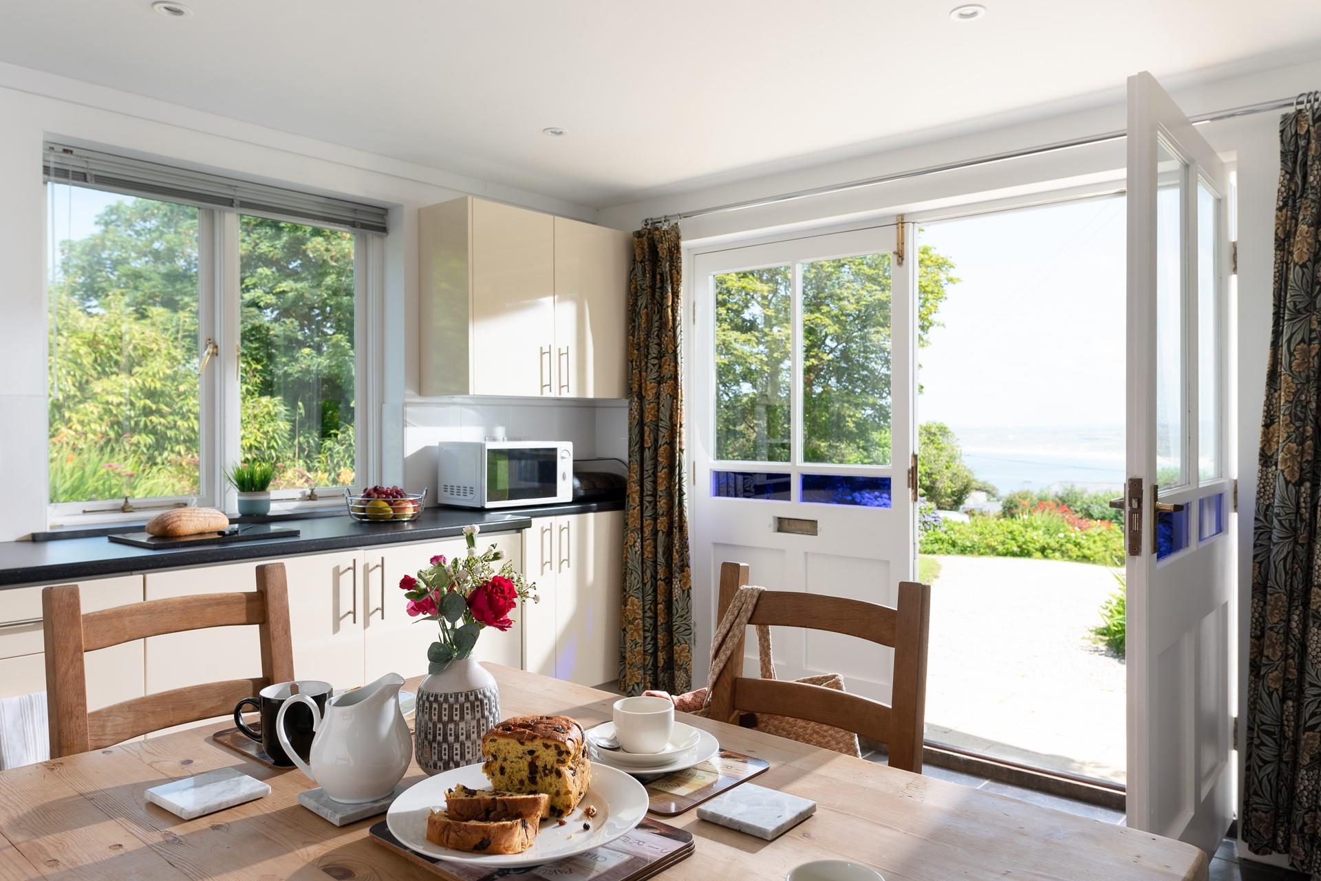 Throw the doors open and let the sunshine fill your kitchen while you cook breakfast.
