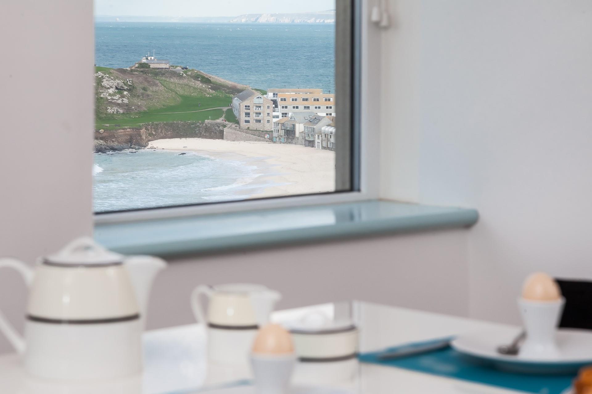 On summer days open the window and listen to the sound of the waves in the distance.