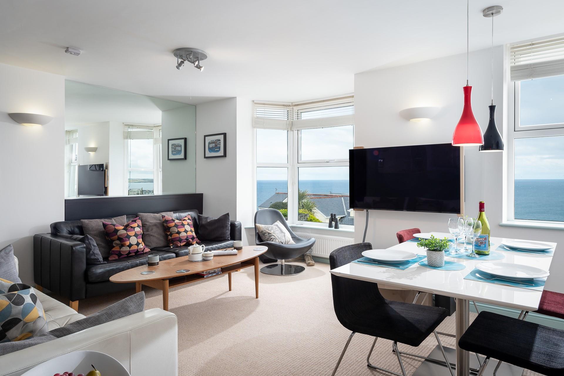 After a fun-filled day exploring St Ives, curl up on the sumptuous sofa, or tuck yourself away by the window and get lost in a good book.