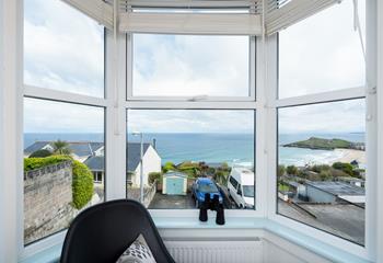 Enjoy beautiful views of Porthmeor beach sitting in the window, the perfect spot for your morning cuppa.