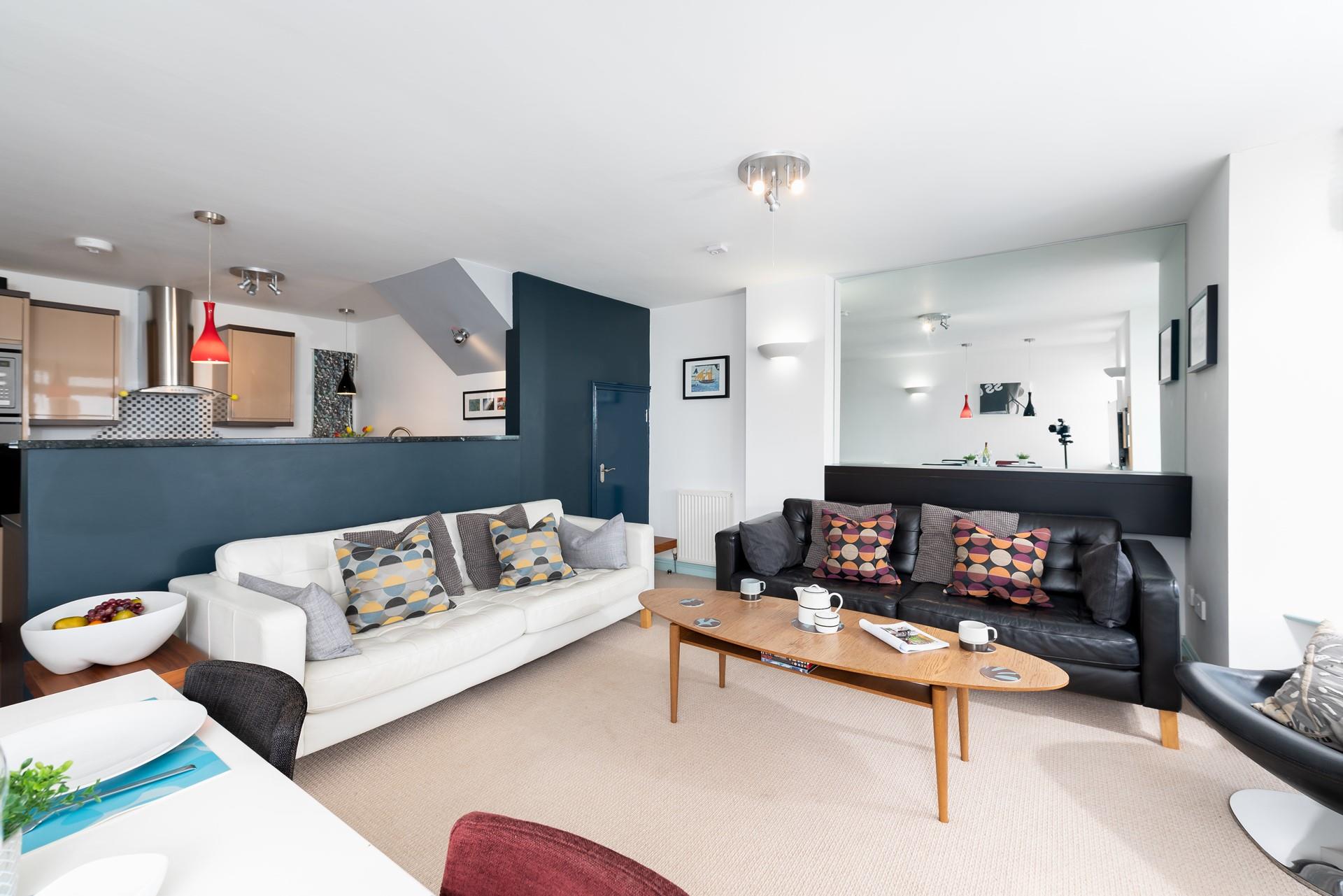 The open plan living is great for socialising.