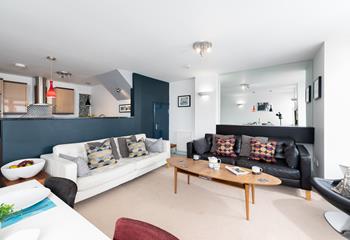The open plan living is great for socialising.