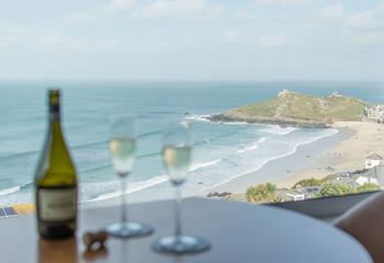Make the most of the views with a glass of something chilled in hand.