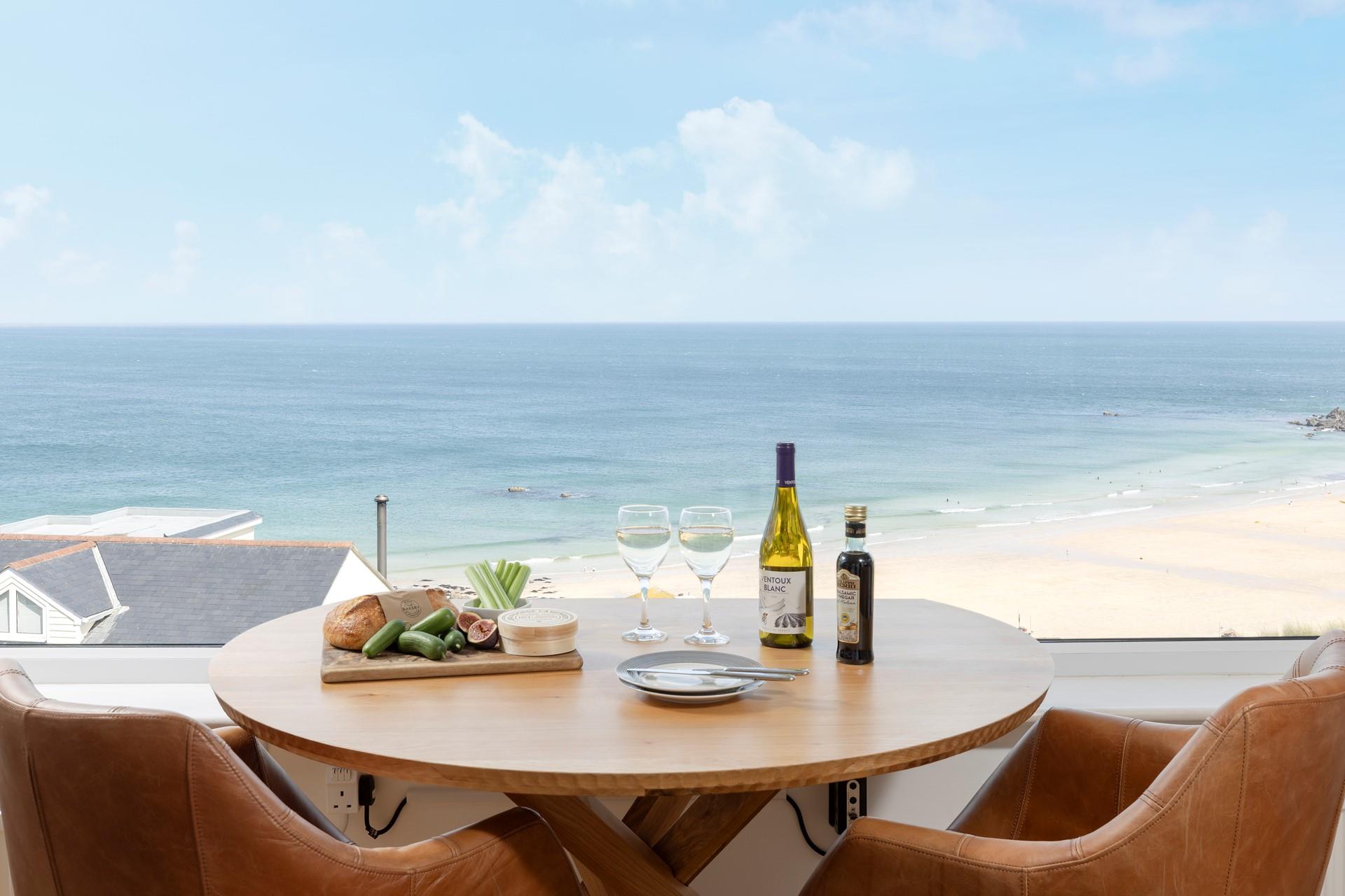 Enjoy the view with a glass of something chilled in hand.