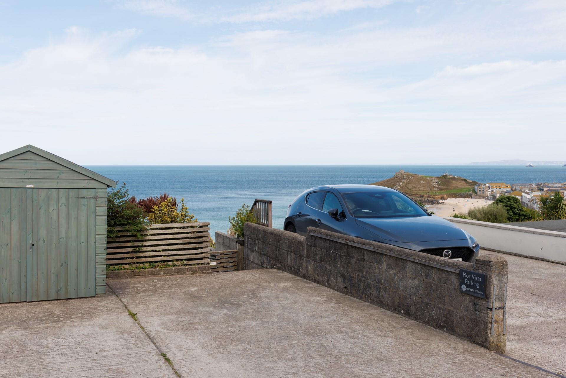 There's private parking, with a view!