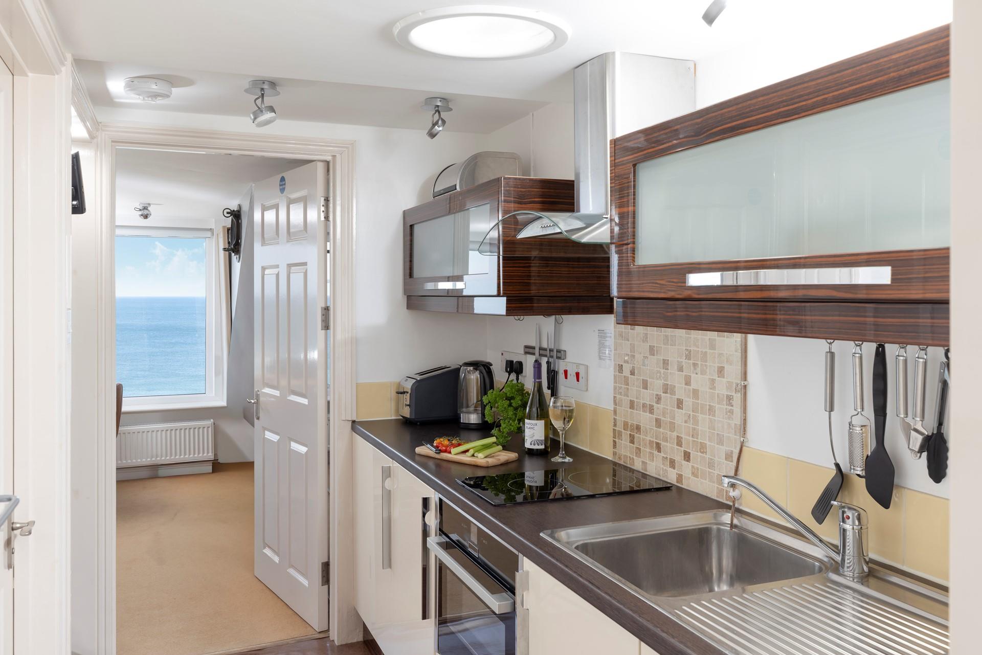 You can even admire the view from the kitchen!