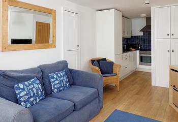 Put your feet up in the open-plan living space.