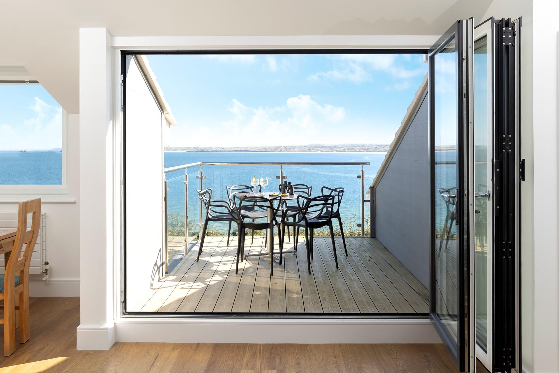 Wander out to gaze at the view of St Ives Bay.