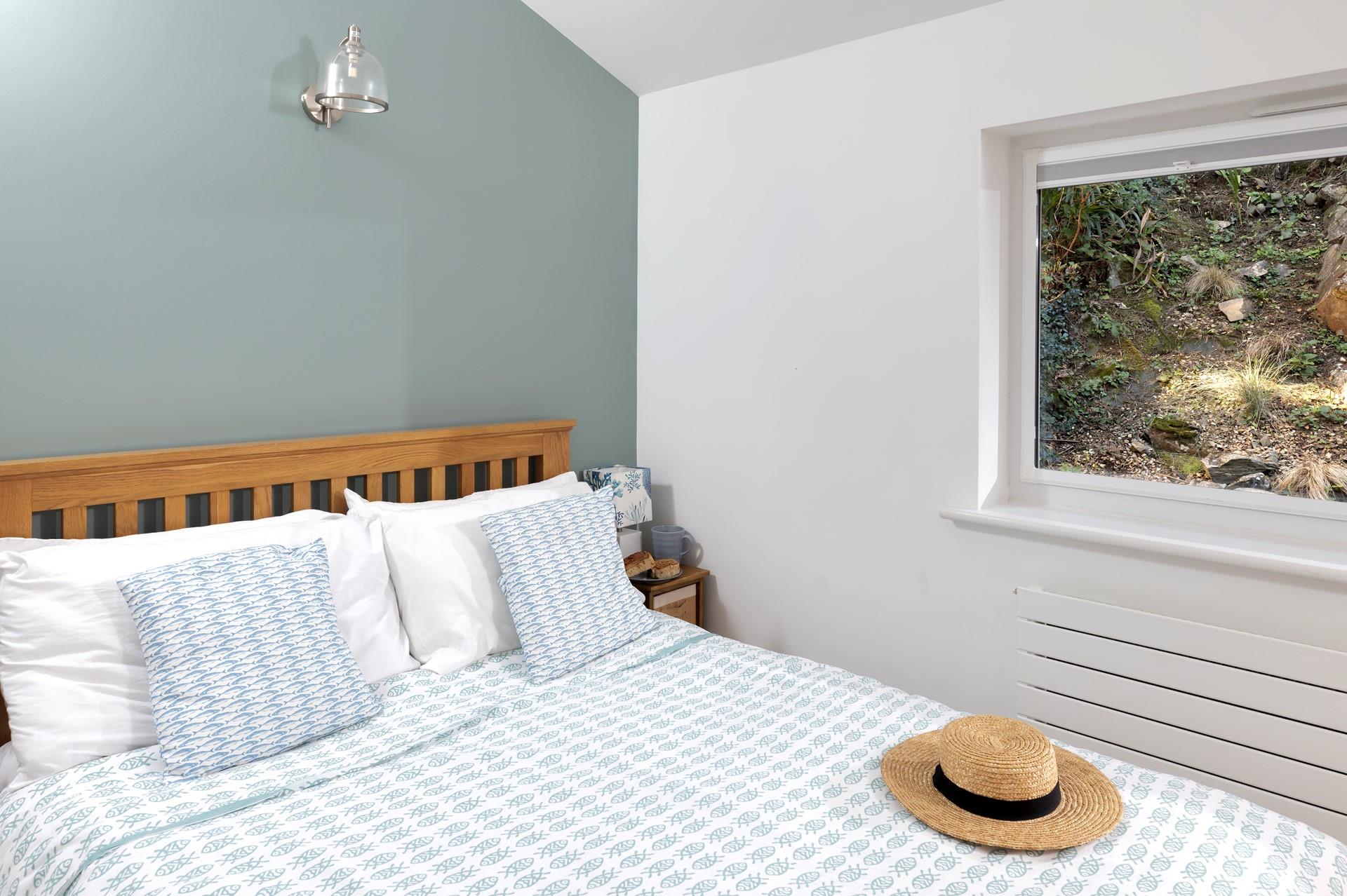 A calming colour palette helps you to relax before bed.