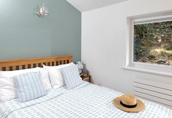 A calming colour palette helps you to relax before bed.