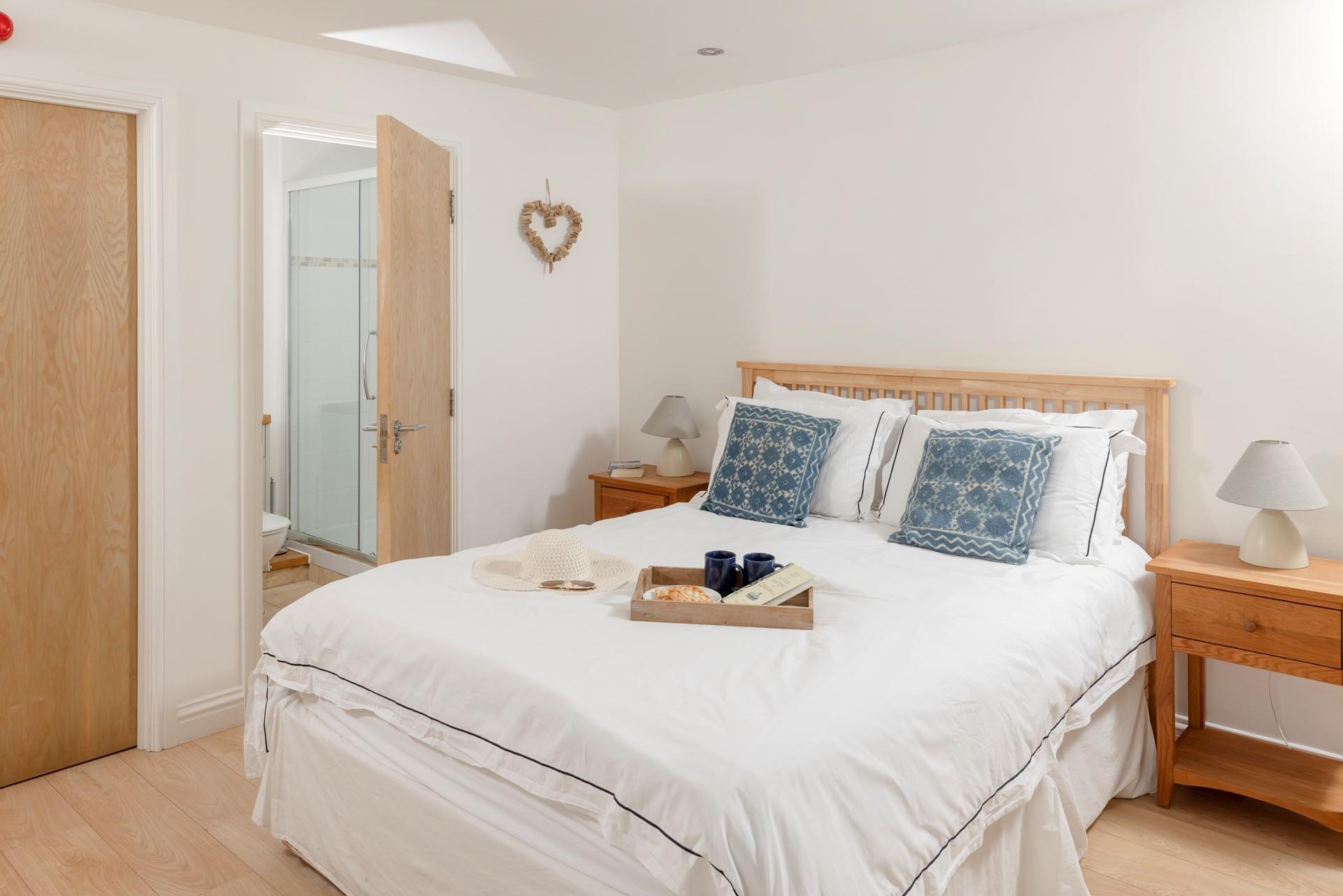 The handy en suite is ideal for getting ready for the day.