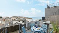 Enjoy the views of St Ives from the large decked terrace.