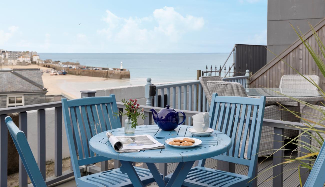 Sink into relaxation mode as you sip a cold beverage on the balcony.