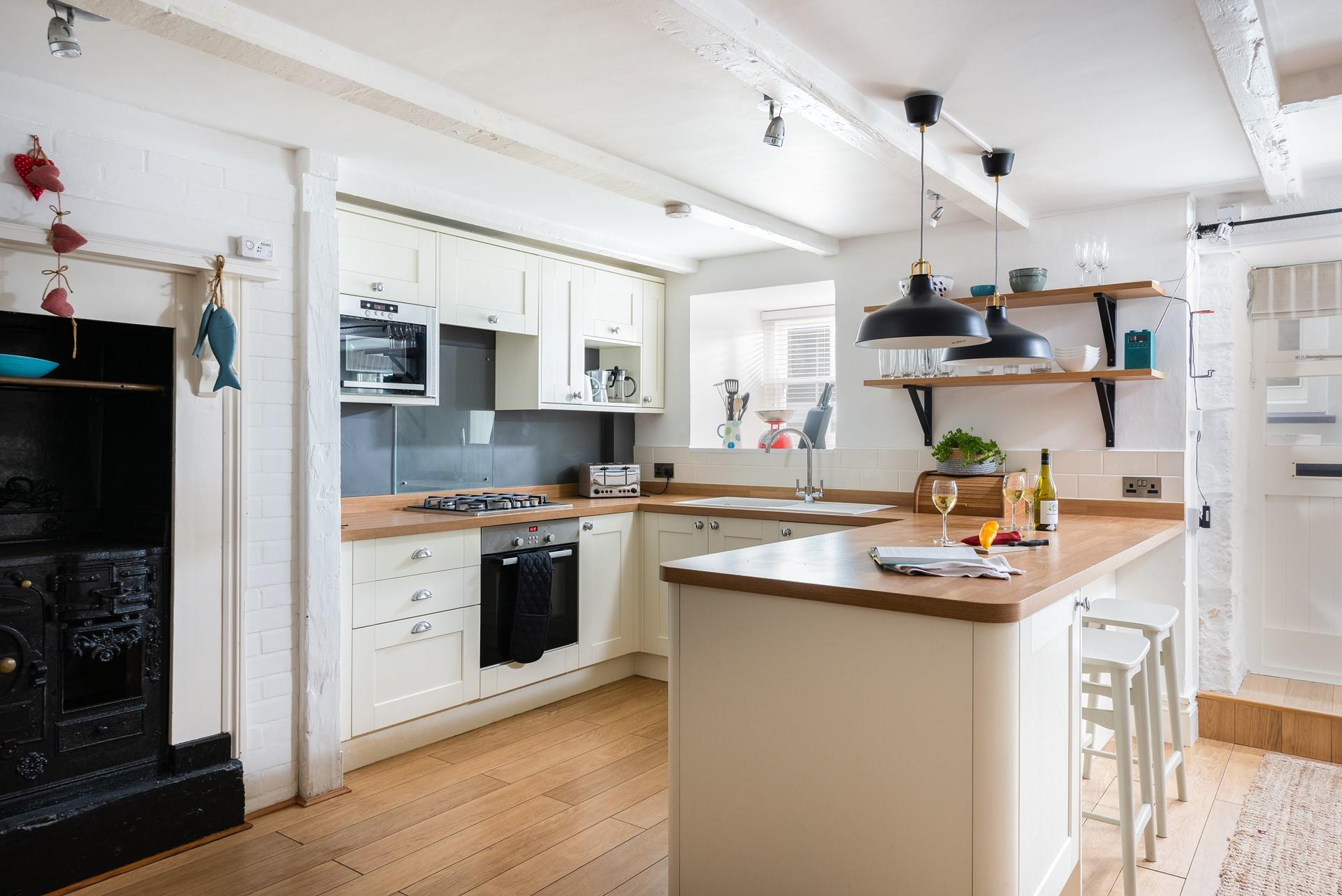 Cook up a storm in your well-equipped kitchen.