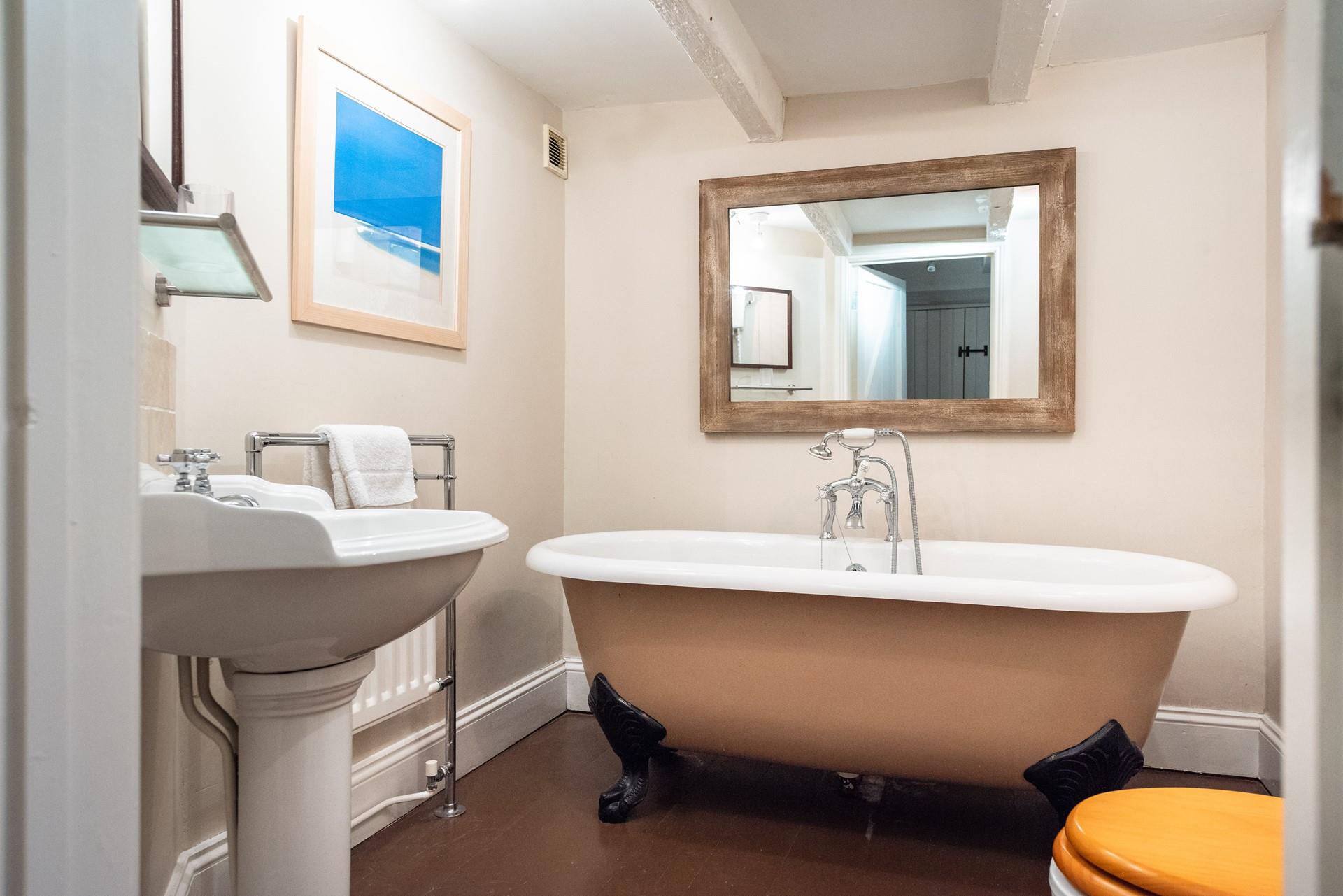 Soak away in the roll top bath.