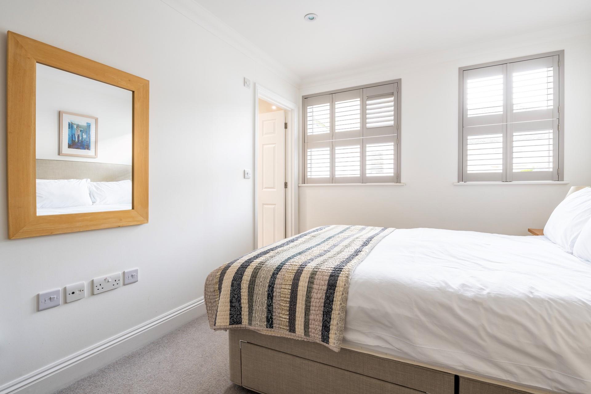 The bedroom has an ensuite to get ready in the morning.